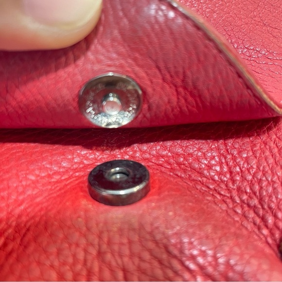 RUDSAK PEBBLED RED LEATHER CROSSBODY BAG HANDBAG MINI BAG - Picture 2 of 16